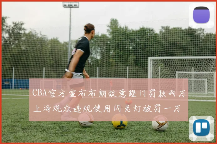 CBA官方宣布布朗故意蹬门罚款两万上海观众违规使用闪光灯被罚一万